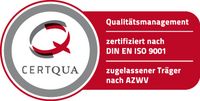 Logo Zertifizierung DIN EN ISO 9001 und AZAV