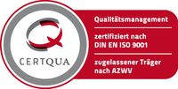 Logo Zertifizierung DIN EN ISO 9001 und AZAV Logo Zertifizierung DIN EN ISO 9001 und AZAV